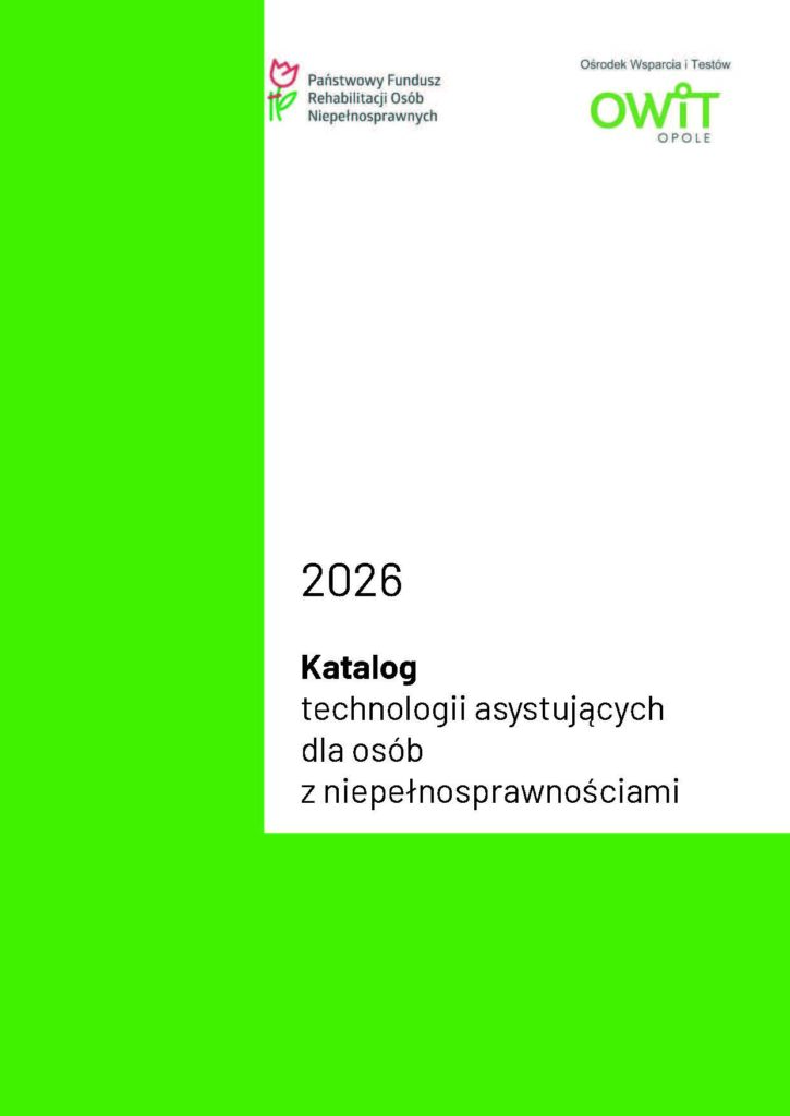Okładka Katalogu technologii asystujących 2026 rok